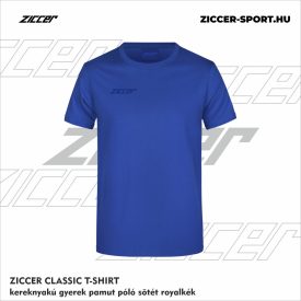   ZICCER CLASSIC T-SHIRT kereknyakú gyerek pamut póló sötét royalkék