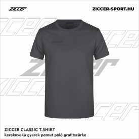   ZICCER CLASSIC T-SHIRT kereknyakú gyerek pamut póló grafitszürke