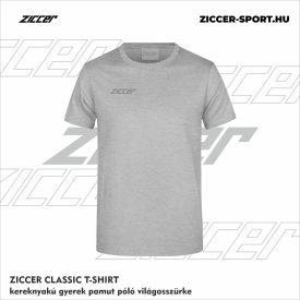   ZICCER CLASSIC T-SHIRT kereknyakú gyerek pamut póló világosszürke