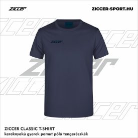   ZICCER CLASSIC T-SHIRT kereknyakú gyerek pamut póló tengerészkék