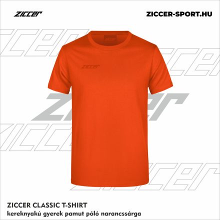 ZICCER CLASSIC T-SHIRT kereknyakú gyerek pamut póló narancssárga