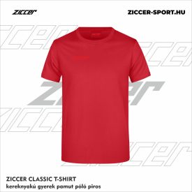 ZICCER CLASSIC T-SHIRT kereknyakú gyerek pamut póló piros