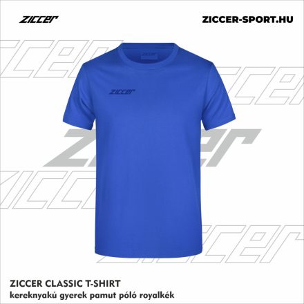 ZICCER CLASSIC T-SHIRT kereknyakú gyerek pamut póló royalkék