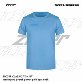   ZICCER CLASSIC T-SHIRT kereknyakú gyerek pamut póló világoskék