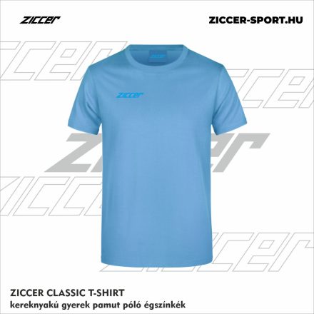 ZICCER CLASSIC T-SHIRT kereknyakú gyerek pamut póló világoskék