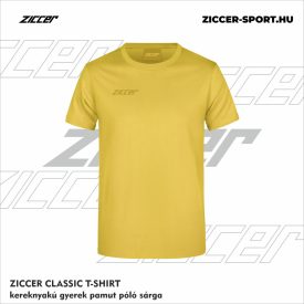   ZICCER CLASSIC T-SHIRT kereknyakú gyerek pamut póló sárga