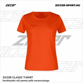   ZICCER CLASSIC T-SHIRT kereknyakú női pamut póló narancssárga