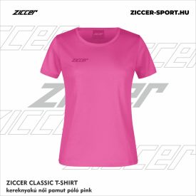 ZICCER CLASSIC T-SHIRT kereknyakú női pamut póló pink