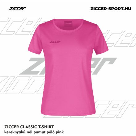 ZICCER CLASSIC T-SHIRT kereknyakú női pamut póló pink