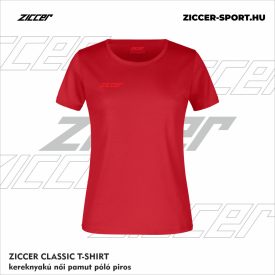 ZICCER CLASSIC T-SHIRT kereknyakú női pamut póló piros