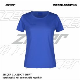   ZICCER CLASSIC T-SHIRT kereknyakú női pamut póló royalkék