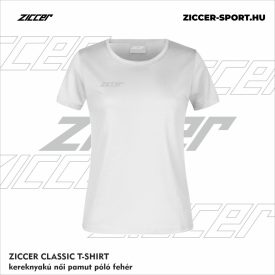 ZICCER CLASSIC T-SHIRT kereknyakú női pamut póló fehér
