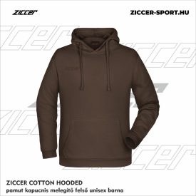   ZICCER COTTON HOODED pamut kapucnis melegítő felső unisex barna