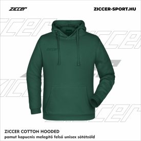   ZICCER COTTON HOODED pamut kapucnis melegítő felső unisex sötétzöld