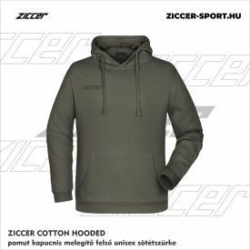   ZICCER COTTON HOODED pamut kapucnis melegítő felső unisex sötétszürke