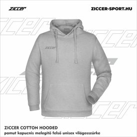   ZICCER COTTON HOODED pamut kapucnis melegítő felső unisex világosszürke