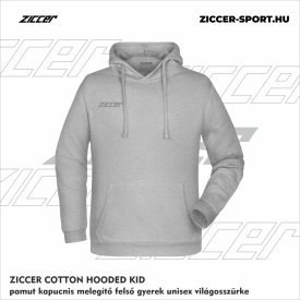   ZICCER COTTON HOODED KID pamut kapucnis melegítő felső gyerek világosszürke
