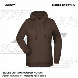   ZICCER COTTON HOODED WOMAN pamut kapucnis melegítő felső női barna