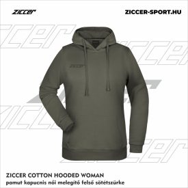   ZICCER COTTON HOODED WOMAN pamut kapucnis melegítő felső női sötétszürke