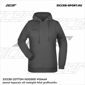   ZICCER COTTON HOODED WOMAN pamut kapucnis melegítő felső női grafitszürke