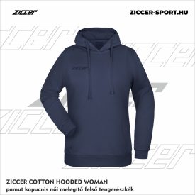   ZICCER COTTON HOODED WOMAN pamut kapucnis melegítő felső női tengerészkék