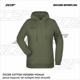   ZICCER COTTON HOODED WOMAN pamut kapucnis melegítő felső női olívzöld