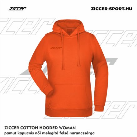 ZICCER COTTON HOODED WOMAN pamut kapucnis melegítő felső női narancssárga