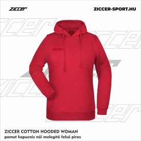  ZICCER COTTON HOODED WOMAN pamut kapucnis melegítő felső női piros