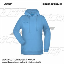  ZICCER COTTON HOODED WOMAN pamut kapucnis melegítő felső női égszínkék