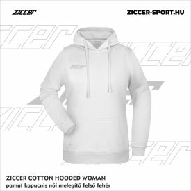   ZICCER COTTON HOODED WOMAN pamut kapucnis melegítő felső női fehér