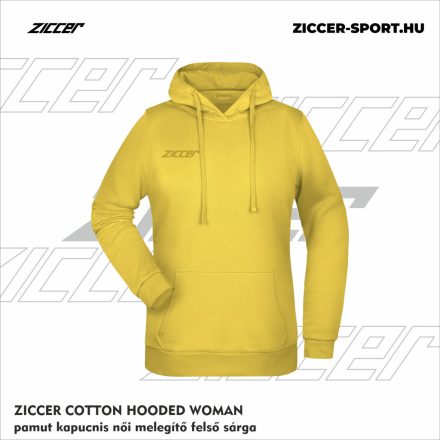 ZICCER COTTON HOODED WOMAN pamut kapucnis melegítő felső női sárga