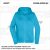 ZICCER COTTON HOODED WOMAN ZIP pamut kapucnis melegítő felső cipzáras női türkiz