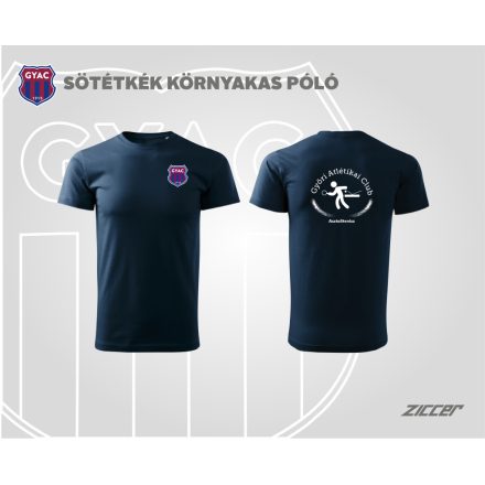 GYAC Asztalitenisz COTTON URBAN T-SHIRT pamut kereknyakú póló unisex sötétkék