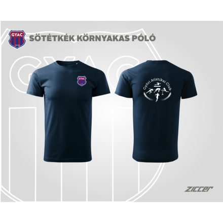 GYAC COTTON URBAN T-SHIRT pamut kereknyakú póló sötétkék