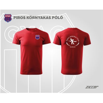 GYAC Asztalitenisz COTTON URBAN T-SHIRT pamut kereknyakú póló unisex piros
