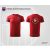 GYAC Asztalitenisz COTTON URBAN T-SHIRT pamut kereknyakú póló unisex piros