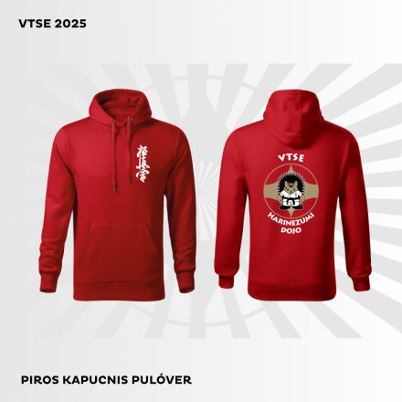 VTSE COTTON URBAN HOODED pamut kapucnis melegítő felső unisex piros