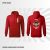 VTSE COTTON URBAN HOODED pamut kapucnis melegítő felső unisex piros
