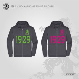 GYŐRÚJFALU SE cipzáras kapucnis, szürke pulóver unisex