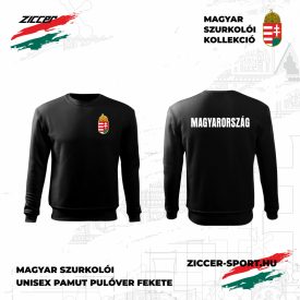 MAGYARORSZÁG kereknyakú pulóver unisex fekete