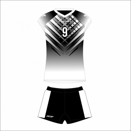 Ziccer Crossline Woman röplabda szett (mez+nadrág) STANDARD DESIGN - Fehér-fekete