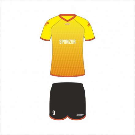 Ziccer Baseline Woman rövidujjú szett (mez+nadrág) STANDARD DESIGN - Sárga-narancssárga/fekete (0405)