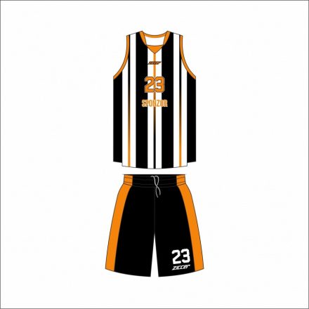 Ziccer Chicago kosárlabda szett (mez+nadrág) STANDARD DESIGN - Fekete-fehér-narancs/fekete-narancs