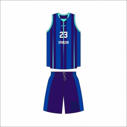 Ziccer Chicago kosárlabda szett (mez+nadrág) STANDARD DESIGN - Királykék-sötétkék-türkiz/sötétkék-kék