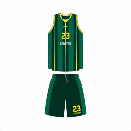 Ziccer Chicago kosárlabda szett (mez+nadrág) STANDARD DESIGN - Zöld-sötétzöld-sárga/sötétzöld-zöld