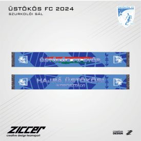 ÜSTÖKÖS FC DIGIT SCARF szurkolói sál selyem 135x18cm 