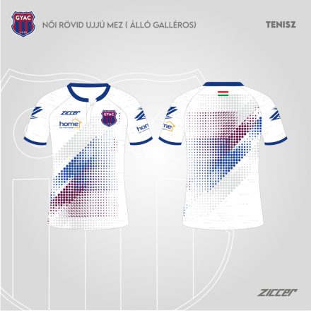 GYAC-Tenisz női rövid ujjú mez (álló galléros)