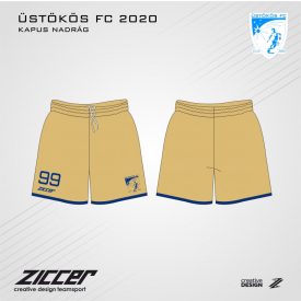 Üstökös FC mérkőzés kapus rövidnadrág