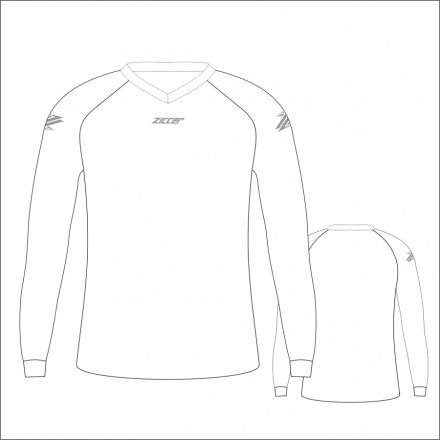 ZICCER BASIC WOMAN SLIM V NECK LS női hosszúujjú mez CREATIVE DESIGN