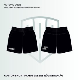   Dunaszerdahely HC DAC férfi pamut zsebes rövidnadrág 1/2 fekete